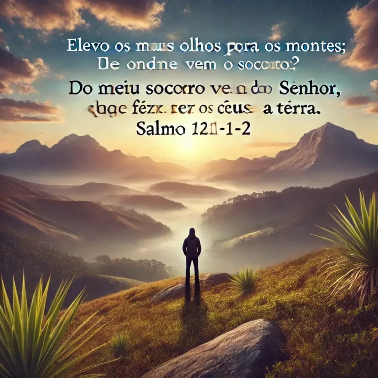 Salmo 121-1-2 Mensagem de confiança, esperança e socorro divino